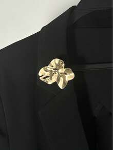 1枚女士优雅简约金属艺术造型时尚婚礼胸针，独特个性情侣魅力配饰 - 彩色 - 查看 19