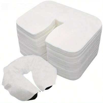 50/100/150/300 Pcs. Disposable Covers, Ultra-Soft Massage Face Cloths With U-Shaped Hole, Luxurious Non-Stick Massage Face Masks, Headrest Covers For Massage Tables And Massage Chairs