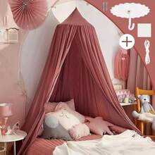 AUSALLA 1件装多功能婴儿床罩，遮光、防尘、防蚊、亲肤、透气，保护宝宝睡眠 - 紅色 - 查看 3