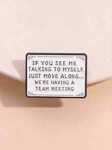 1Pc Funny "Team Meeting"Enamel Pin - Cute Zinc Alloy Lapel Brooch, Perfect For Casual Attire Halloween Pin For Clothes Bag Charm School Kpop Backpack Teacher Supplies Bag Charms Office Accessories Shirts Jacket Jewelry Christmas Autumn-Winter Accessories,Suitable For Teens, Youth,Men,Casual, Outdoor, Athletic, Vacation, Graduation Gifts, Birthday, Daily Wear Clothes Pin Teacher Gifts Costume Accessories - 黑白 - 查看 9