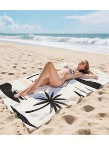 1pc Ultra Soft Coconut Tree Beach Towel - Sand-Proof, Lightweight, Quick-Drying Polyester Blend - Ideal For Swimming, Camping, Travel And Outdoor Adventure - Perfect For Vacation, Birthday, Anniversary Or Essential Accessory, Beach Towel | Coconut Tree Design | Quick-Dry Fabric, Suitable For Beach - A - View 6