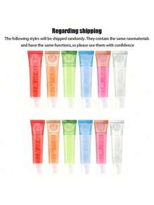 6Pcs/Set, Moisturizing Clear Lip Gloss, VE, Rosehip, Argan, Peppermintaloe, Coconut Flavor, Translucent Plumping Lip Oils - 多色 - 查看 7