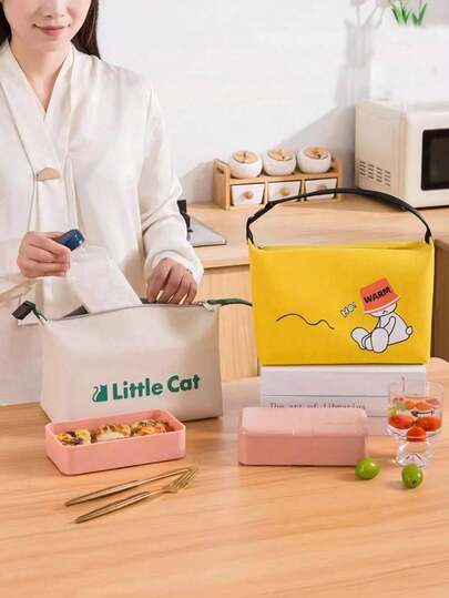 Isolierte Lunchbox Tasche, Tragetasche für Studenten zum Mitbringen von Mahlzeiten, wasserdicht und ölfest, Arbeitslunchbeutel, Tasche mit dickem Alufolien-Futter, isolierte Picknick-Tasche