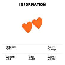 1对简约甜美可爱水钻花朵爱心耳环，多巴胺百搭耳环，适合女性全年日常佩戴 - 耳環 - 查看 16