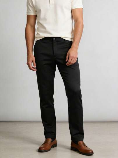 男士休闲直筒裤，经典舒适版型，轻便商务休闲风格，适合日常穿着