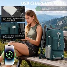 YSTYLE EasyJet Hand Luggage Backpack 40x25x18cm/46x30x23cm Unisex Cabin Bag 15.6 Inch Laptop Backpack With USB Charger Hiking Daypack - Teal Blue - View 3