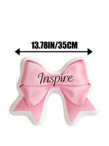 1pc Customized Pink Bow-Shaped Throw Pillow, Personalized Name Cushion, Bowknot Decorative Pillow, Suitable For Bedroom, Bed, Sofa, Living Room Decor, Great For Home Decor, Birthday, Valentine's Day, Anniversary - Multicolor - View 9