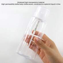 1个250毫升/300毫升高透明指甲油卸妆液/酒精可灌装瓶，透明泵头锁扣美甲空瓶。大容量三用泵指甲清洁卸妆液补充瓶，带锁扣，黑色透明瓶颈泵头空瓶，塑料瓶指甲油卸妆液清洗瓶美甲防溢泵瓶，浴室旅行必备。 - 彩色 - 查看 8