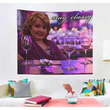 Girl Gibby At The Bar - Stay Classy Wall Tapestry, College Room & Hostel Dorm Decor, Girl Gibby Wall Hanging, Gibby Girl Funny Meme Tapestry - Multicolor - View 6