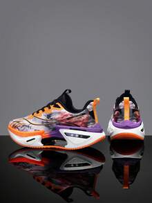 L.S.W.P Professional Running Shoes, Featuring Carbon Plate Technology, Lightweight & Cushioned, Non-Slip Rubber Outsole, Breathable White & Purple Gradient, High-Performance, Suitable For Fitness Training, Unisex All Season - Nezha - View 4