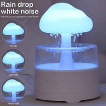 1个彩色雨云加湿器，雨滴香薰扩散器，睡眠氛围灯，7色变色雨云夜灯，适合家庭、办公室、宿舍、万圣节和圣诞节礼物 - 查看 1