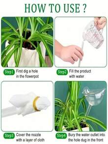 Automatic Glass Bird Shaped Plant Watering Device, Slouchy Person Watering Tool, Travel Drip Irrigator, Round Flower Waterer - Multicolor - View 4