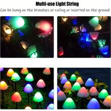 太陽能蘑菇燈 20 LED 迷你太陽能地插花園燈 8 種照明模式 高品質戶外景觀燈 暖白色/彩色 可愛逼真蘑菇裝飾 適用於露台 草坪 小徑 節日派對 適合園藝愛好者的理想禮物 - 彩色光 - 查看 6