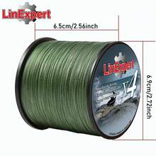 LinExpert 300/500米 4股编织PE钓鱼线，耐用耐磨，适用于路亚钓和海钓，专业钓鱼者的必备配件 - 軍綠色 - 查看 3
