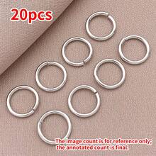 20个4/5/6/8/10毫米优雅简约开口圈 - 镀18K金铜，厚实银色和铂金饰面，抛光开口圆环，适用于DIY手链、项链、耳环、婚礼和派对工艺品 - 彩色 - 查看 19