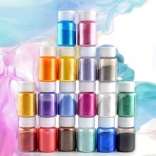 Bubuk Mineral Mika Alami 18 Warna, Cocok untuk Membuat Resin Epoksi dan Perhiasan yang Cerah - Sangat Baik untuk Pengecoran dan Pewarnaan Resin - 18 warna/set - View 6