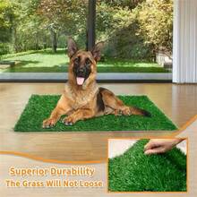 1pc Artificial Grass Dog Pee Pad, Washable Indoor Training Mat, Puppy Replacement Grass Pad, Reusable Realistic Grass Mat - L - View 5
