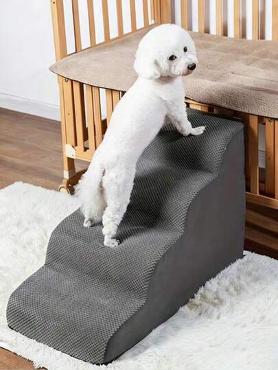 2/3/4-Step Pet Stairs, Suitable For Cats And Dogs, Can Be Used As Bed Ramps, Non-Slip And Durable, Removable And Washable, Applicable For Sofas And Beds. Ideal For Injured, Elderly Pets And Those With Joint Pain, Small Dog And Cat Stairs.