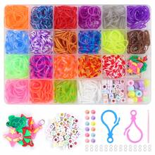 1 Pack/15 Compartments/18 Compartments/24 Compartments/40 Compartments Of Random Colored Elastic Band Bracelet Kit, Elastic Band Refill Loom Kit, Bracelet Making Elastic Band Kit, Weaving DIY Craft Gift Loom Kit - Random Color - View 8