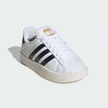 Adidas 男女皆宜的经典复古贝壳头休闲运动鞋 IE1435，适合春秋季穿着 - 白-黑 - 查看 5