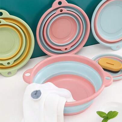 Chậu rửa gấp gọn, thích hợp sử dụng tại nhà/ký túc xá, có thể dùng làm chậu giặt, chậu nhựa gấp gọn di động dùng để ngâm chân.