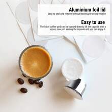 Stainless Steel Reusable Coffee Pod With 100 Aluminum Foil Lids - Refillable Coffee Capsule & Filter Pod For Coffee Makers,Coffee Service Coffee Accessories - View 8