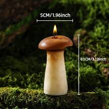 1 pièce Bougie parfumée en forme de champignon réaliste de 8 cm, bougie à l'arôme de cèpes, décoration d'ambiance, bougie de forme spéciale, accessoire photo, cadeau d'anniversaire - idéal pour les faveurs de mariage, les cadeaux pour les amis, la décoration de la maison, l'utilisation quotidienne, les célébrations de fête, la relaxation et la méditation, les cadeaux d'anniversaire, les accessoires photo, l'éclairage d'urgence, la jolie décoration de chambre - A - Voir 10