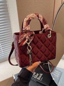 Dedoo 2025新款时尚奢华雏菊小巧高端手提包，钻石刺绣包，托特单肩斜挎包，适合春夏旅行、校园生活、日常通勤、圣诞礼物、派对、婚礼等场合。 - 紅色 - 查看 6