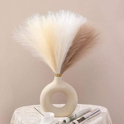 12/24pcs Artificial Cattail Reeds, Tall And Fluffy Fake Flowers, Boho Decor, Suitable For Wedding Party, Home Living Room Bedroom Decoration, Vase Filler, Photography Props, Birthday Graduation Gifts, Autumn Decor