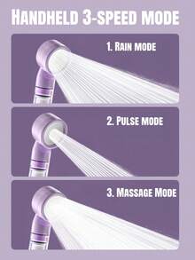 Fashionable Filtration Shower Head, 3 Switchable Spray Modes & Pause Function, Cartoon Decor Suitable For Home, Apartment And Hotel As Handheld Shower Head - Multicolor - View 6