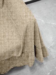 1件纯色沙发毯，现代简约风格，带蕾丝边饰，轻盈聚酯纤维沙发套，适用于客厅和卧室 - 彩色 - 查看 8