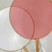 1 chiếc quạt tròn cán gỗ trơn kiểu cổ điển, dùng để tự thêu, viết thư pháp, vẽ tranh, quạt tròn Trung Quốc. - 1PC - Xem 3