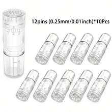 10pcs Hydra H3/H5 Disposable Cartridge Refills - 12/36/Nano Pin Configurations, 0.25mm Needles - White - View 1