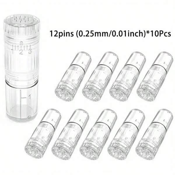 10pcs Hydra H3/H5 Disposable Cartridge Refills - 12/36/Nano Pin Configurations, 0.25mm Needles