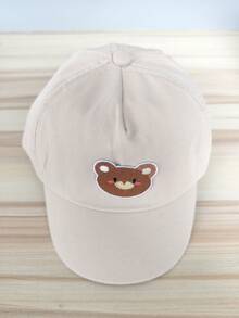 1顶 6-36个月 婴儿可爱棕熊刺绣柔软可调节棒球帽，适合男宝宝和女宝宝日常外出休闲穿着 - 小棕熊圖案 - 查看 21