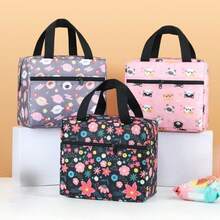 1 chiếc túi đựng cơm trưa hình vuông có họa tiết thời trang, hộp cơm trưa cho nhân viên, túi giữ nhiệt ngoài trời, không tiếp xúc trực tiếp với thực phẩm. - Nhiều màu - Xem 4
