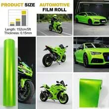1 pieza Película de envoltura para coche verde camaleón verde manzana, película de embalaje, pegatina para coche y motocicleta con cambio de color para estilo - Adecuada para muebles, hogar, mesa de comedor interior, la mayoría de los vehículos, carrocería de coche, pegatina de modificación de accesorios de coche, película de cambio de color - Talla única para todos - Ver 7