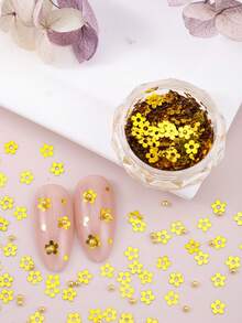 1/2颗金色和银色花朵造型亮片，配金属钢珠，3D闪亮美甲饰品，闪亮美甲装饰配件，适用于亚克力指甲、凝胶指甲、美甲DIY、美甲沙龙和家庭使用，易于粘贴，持久闪亮，完美适用于日常佩戴、派对、婚礼、节日和特殊场合，是初学者和专业美甲师的理想美甲用品。 - 彩色 - 查看 6