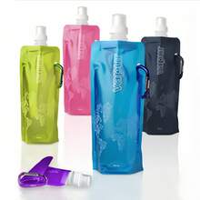 1pc Portable Foldable Water Bag, Outdoor Sports Water Bottle Bladder - Multicolor - View 1