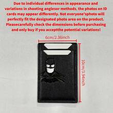 Warner Bros. Vertical Batman Card Holder, Superhero Theme, Slim And Simple, Foldable Front Pocket, Unisex, Perfect Father'S Day Gift, Durable Bi-Fold Wallet, Multiple Card Slots, Men'S And Women'S Card Holder, Classic Business Style, Short Design, Multiple Card Slots, Ultra-Thin Bill Holder, Men'S Export Wallet, Lightweight Card Holder And Protective Case. - Multicolor - View 6
