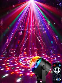LED Party Lights With Remote Control - DJ Lights, RGB Disco Ball, Sound Activated Strobe, 7 Lighting Modes For Home Party, Birthday, Karaoke, Wedding And Nightclub - Multi-color light - View 2