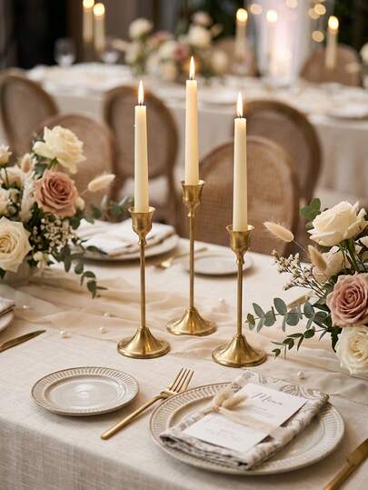 12 Piezas/6 Piezas/3 Piezas/1 Pieza Portavelas de metal con acabado antiguo, Portavelas de cáliz de estilo europeo de lujo, Adecuado para bodas/fiestas/mesas de comedor/banquetes/ceremonias/fiestas de cumpleaños/salas de estar/decoraciones de mesa/reuniones familiares