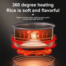LIPETY Mini olla arrocera de 8 l, voltaje dual 110 V-220 V, olla interior extraíble, multifuncional para cocinar arroz, hervir agua y cocinar sopa a fuego lento, olla eléctrica compacta de pequeña capacidad. - Enchufe EU Tipo E(220-240V) - Ver 10