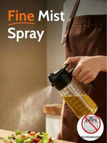 1 chai xịt dầu ô liu 2 trong 1 400ml, thiết kế xịt và rót kép, chai xịt dầu ăn chống tắc nghẽn có thể tái sử dụng với vạch chia rõ ràng, thiết kế tối giản màu đen trắng chống rò rỉ, dễ vệ sinh, thích hợp cho nấu ăn, dùng với nồi chiên không dầu, trộn salad, nướng, quay, chiên, phụ kiện nhà bếp hiện đại, dụng cụ nấu ăn gia đình. - Nhiều màu - Xem 10