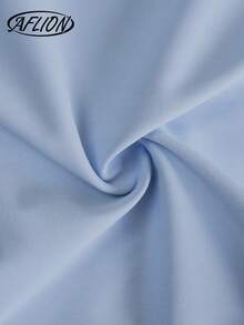 Aflion Đầm nữ màu xanh dương hai dây cổ chữ V eo cao dáng chữ A, thiết kế hở lưng buộc dây kiểu Y2K, đầm dự tiệc hè, đi biển, nghỉ lễ, dạ hội cho bé gái. - Xanh da trời - Xem 6