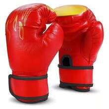 1 Set Boxing Gloves, Punching Bag For Free Fighting, Muay Thai, MMA Training, Flame Boxing Training Gloves - Multicolor - View 12
