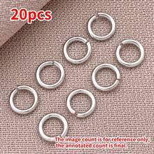 20个4/5/6/8/10毫米优雅简约开口圈 - 镀18K金铜，厚实银色和铂金饰面，抛光开口圆环，适用于DIY手链、项链、耳环、婚礼和派对工艺品 - 彩色 - 查看 14