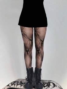 3 Pieces Women Sexy Snake Animal Pattern Fishnet Stockings Tights Skull Adult Socks Fishnet Pantyhose - Black - View 3