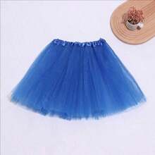 1 Peça Saia Tutu com Forro de Tule, Saia Bufante de Princesa, Saia de Tule para Cosplay, Festa de Aniversário, Interpretação de Papéis, Halloween, Carnaval, Tutu de Balé, Saia de Tule Branco para Meninas - Multicolorido - Visão 15