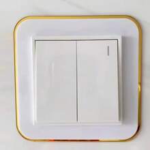 1 pieza Nueva cubierta protectora anti-suciedad para interruptor, tipo hebilla, sin adhesivo, marco decorativo para toma de pared, pegatina para el hogar - A - Ver 7